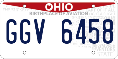 OH license plate GGV6458