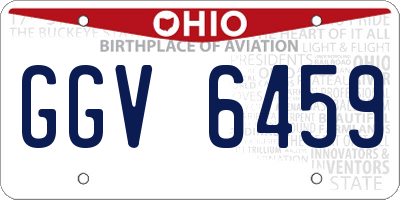 OH license plate GGV6459