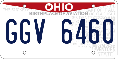 OH license plate GGV6460