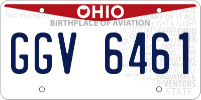 OH license plate GGV6461