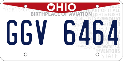 OH license plate GGV6464