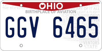 OH license plate GGV6465