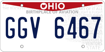 OH license plate GGV6467