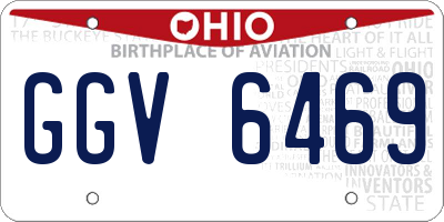 OH license plate GGV6469