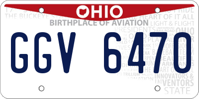 OH license plate GGV6470