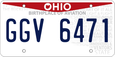 OH license plate GGV6471