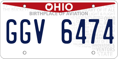 OH license plate GGV6474