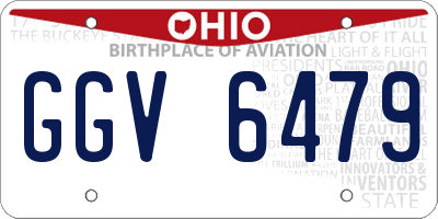 OH license plate GGV6479