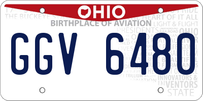 OH license plate GGV6480