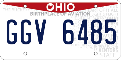 OH license plate GGV6485