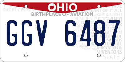 OH license plate GGV6487