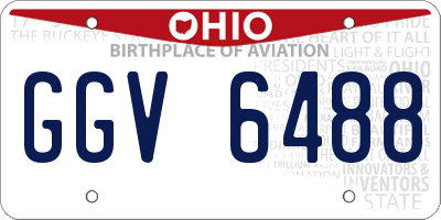 OH license plate GGV6488
