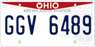 OH license plate GGV6489