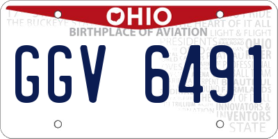 OH license plate GGV6491