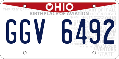 OH license plate GGV6492