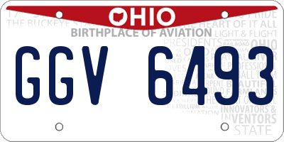 OH license plate GGV6493