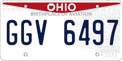 OH license plate GGV6497