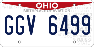 OH license plate GGV6499
