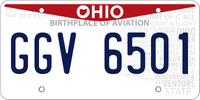 OH license plate GGV6501