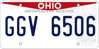 OH license plate GGV6506