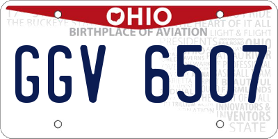 OH license plate GGV6507