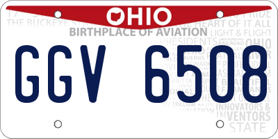 OH license plate GGV6508