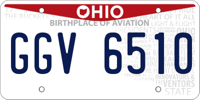 OH license plate GGV6510