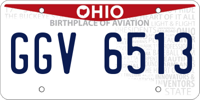 OH license plate GGV6513