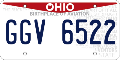 OH license plate GGV6522