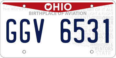 OH license plate GGV6531