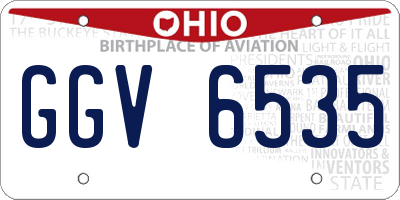OH license plate GGV6535