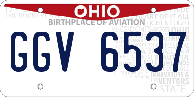 OH license plate GGV6537