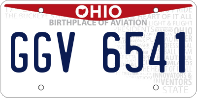 OH license plate GGV6541
