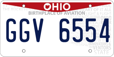 OH license plate GGV6554