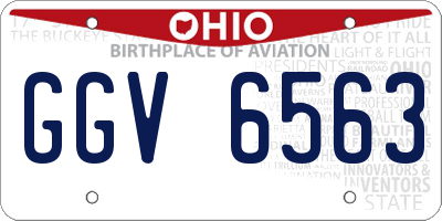 OH license plate GGV6563