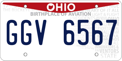 OH license plate GGV6567