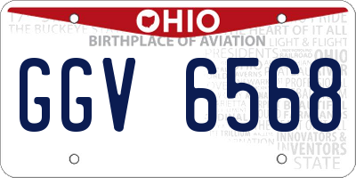 OH license plate GGV6568
