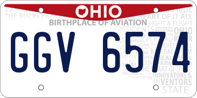OH license plate GGV6574