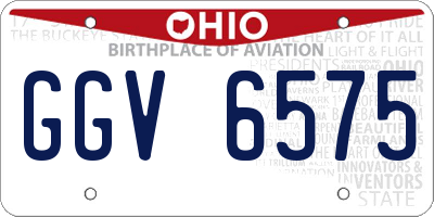 OH license plate GGV6575