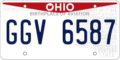 OH license plate GGV6587