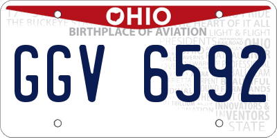 OH license plate GGV6592