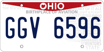 OH license plate GGV6596