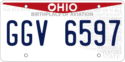 OH license plate GGV6597