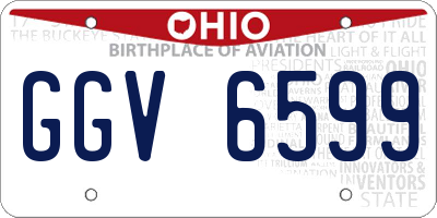 OH license plate GGV6599