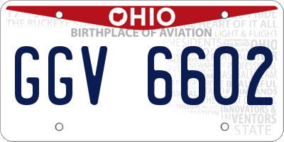OH license plate GGV6602