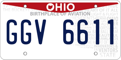 OH license plate GGV6611