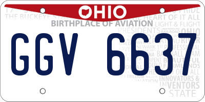 OH license plate GGV6637