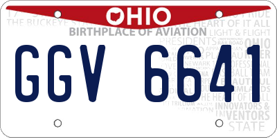 OH license plate GGV6641
