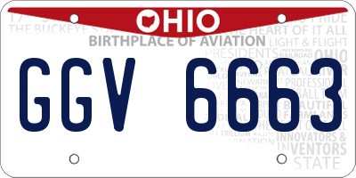 OH license plate GGV6663