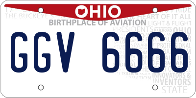 OH license plate GGV6666